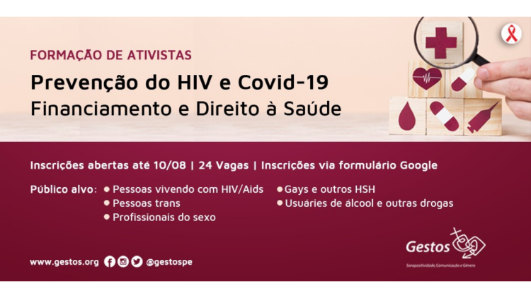 Inscrições abertas para formação sobre Prevenção do HIV e Covid-19