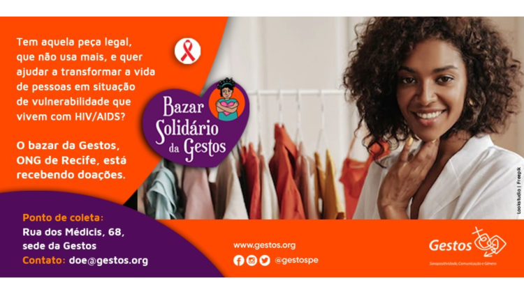 ONG Gestos procura doações para o Bazar Solidário 2022